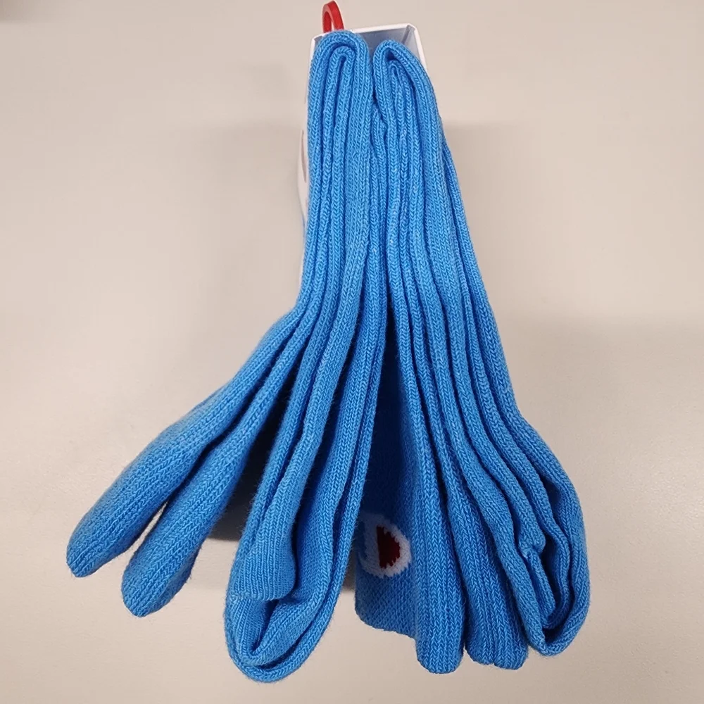 Champion All Sport Over The Calf Socks 2 Pair Blue Lightweight Moisture Wicking